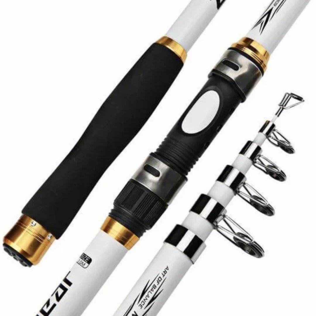 Cana de Pesca Telescópica em Fibra de Carbono AquaStrike - Cana de Pesca - Vessa