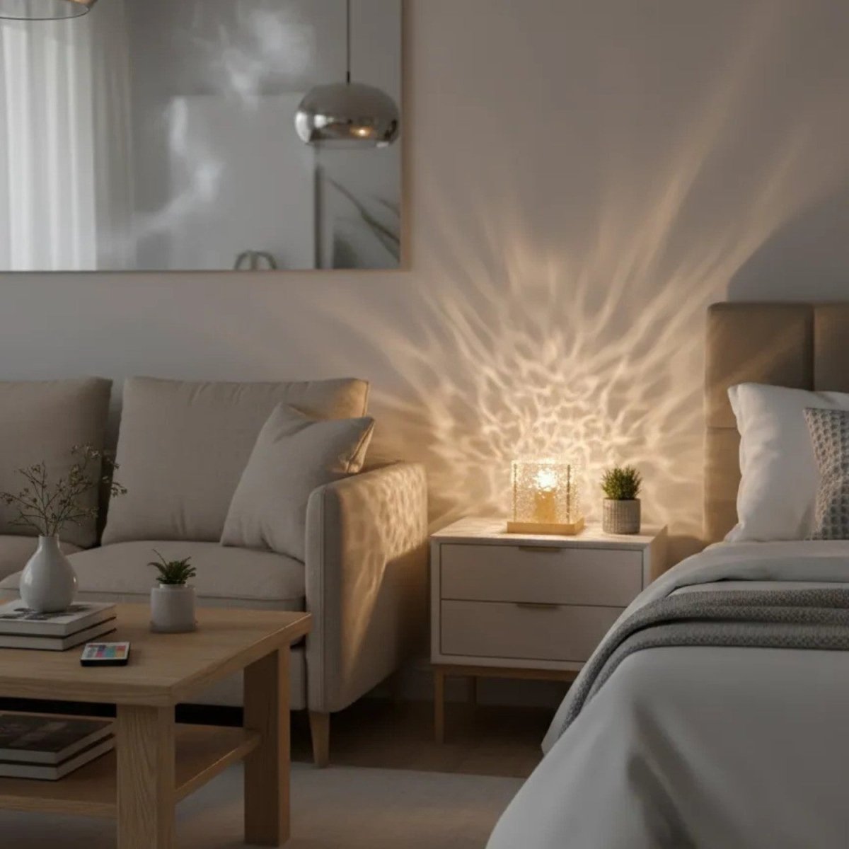 Candeeiro LED Cubo de Cristal - Candeeiro de Mesa - Vessa