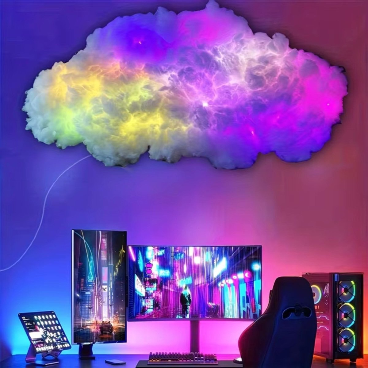 Luz de Parede em Nuvem LED DIY - Luz de Parede em Nuvem - Vessa