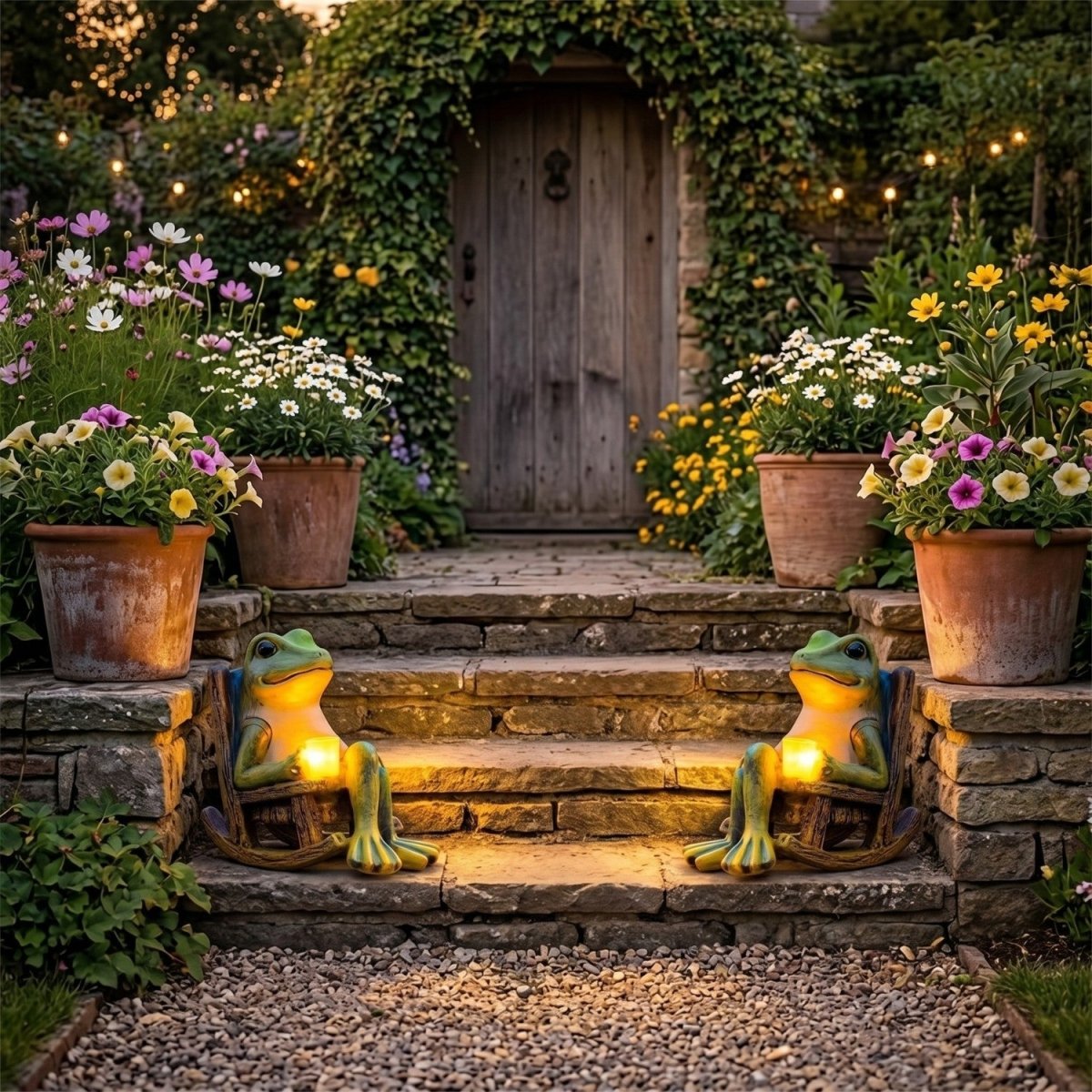 Lanterna de Jardim Sapo Brilhante - Luz de Jardim - Vessa