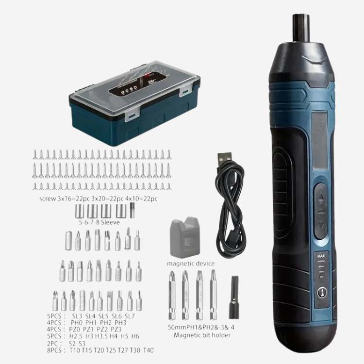 Conjunto de Aparafusadora Elétrica Sem Fios Multifuncional 3.6V - Aparafusadora Elétrica - Vessa