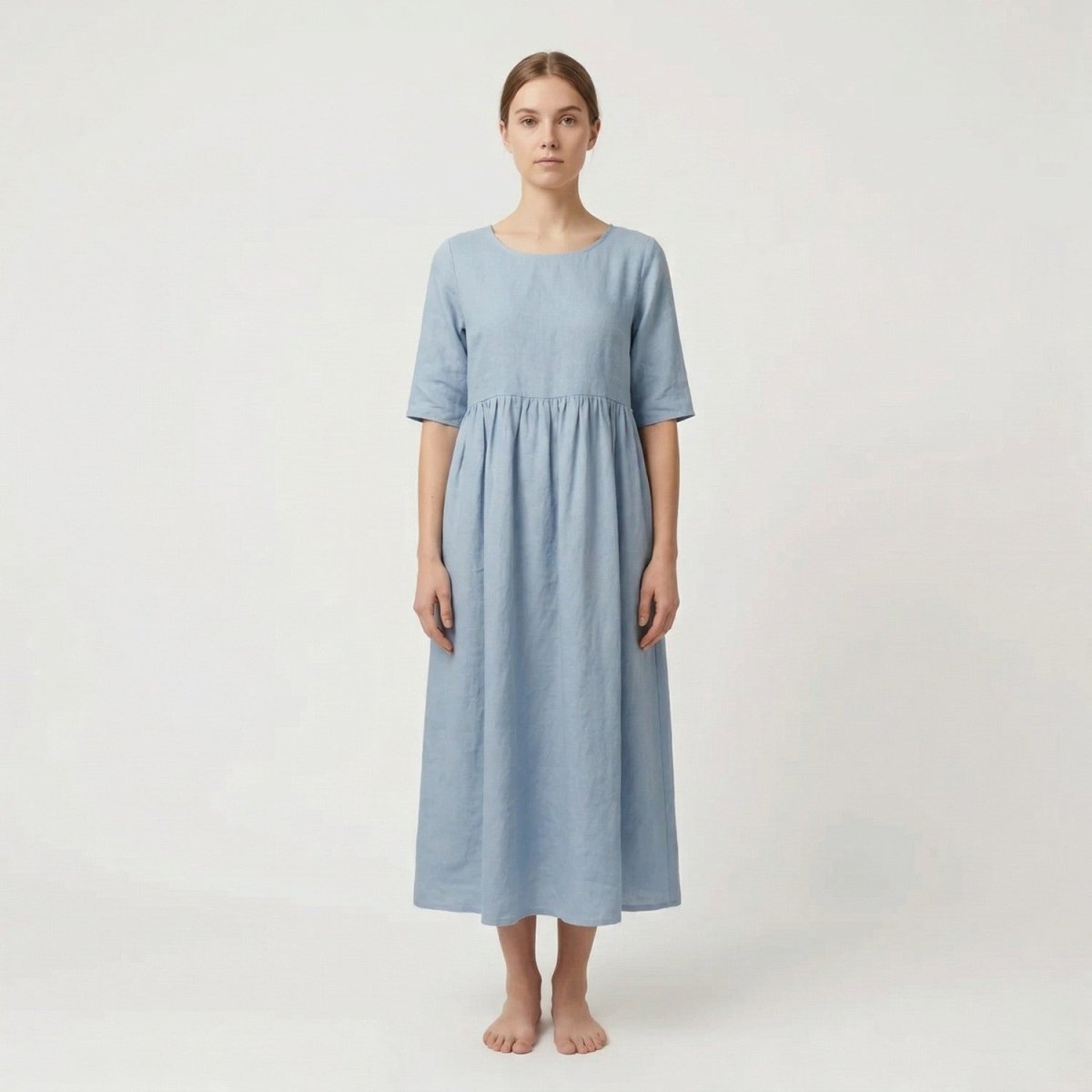 Vestido Maxi de Verão em Algodão Descontraído - Vestido Maxi - Vessa