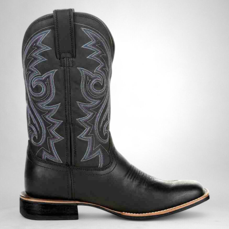 Botas Western em Couro Resistentes para Homem - Botas de Cowboy - Vessa