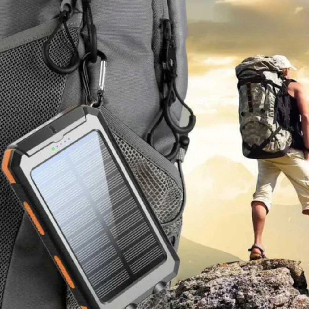 Power Bank Solar 10.000mAh – Energia de Reserva de Emergência, Chuva ou Sol - Power Bank Solar - Vessa
