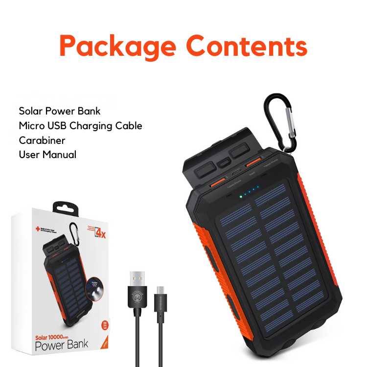 Power Bank Solar 10.000mAh – Energia de Reserva de Emergência, Chuva ou Sol - Power Bank Solar - Vessa