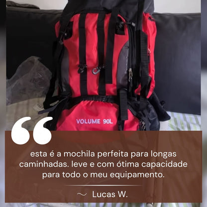 Mochila de Caminhada Impermeável Ultraleve de 90L