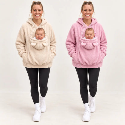 Vessa Hoodie Teddy Mãe & Bebé - Quentinho, Macio e Aconchegante