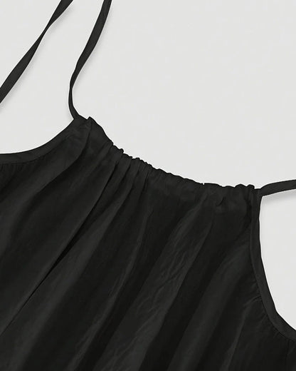 Vestido Feminino de Algodão com Costas Abertas Ajustáveis