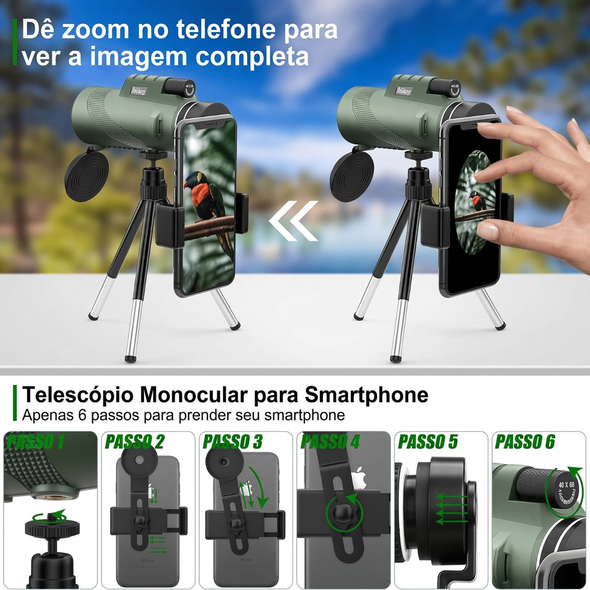 Monóculo Compacto — Natureza, Trilhos e Viagens