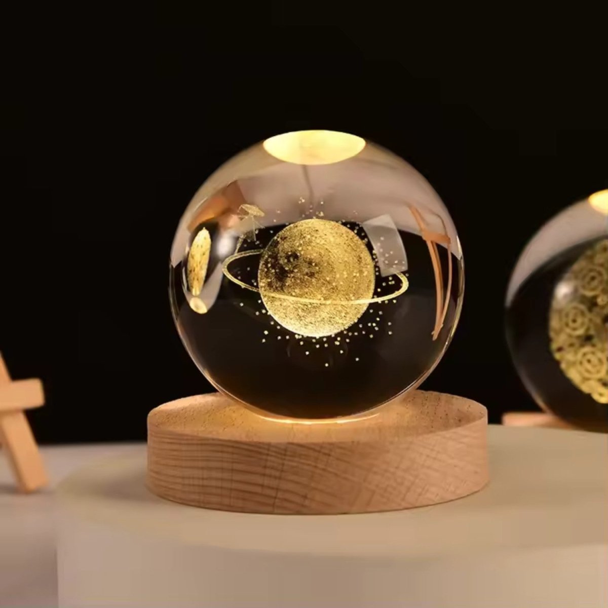 Candeeiro de Noite Cristal Universo 3D - Candeeiro de Cabeceira - Vessa