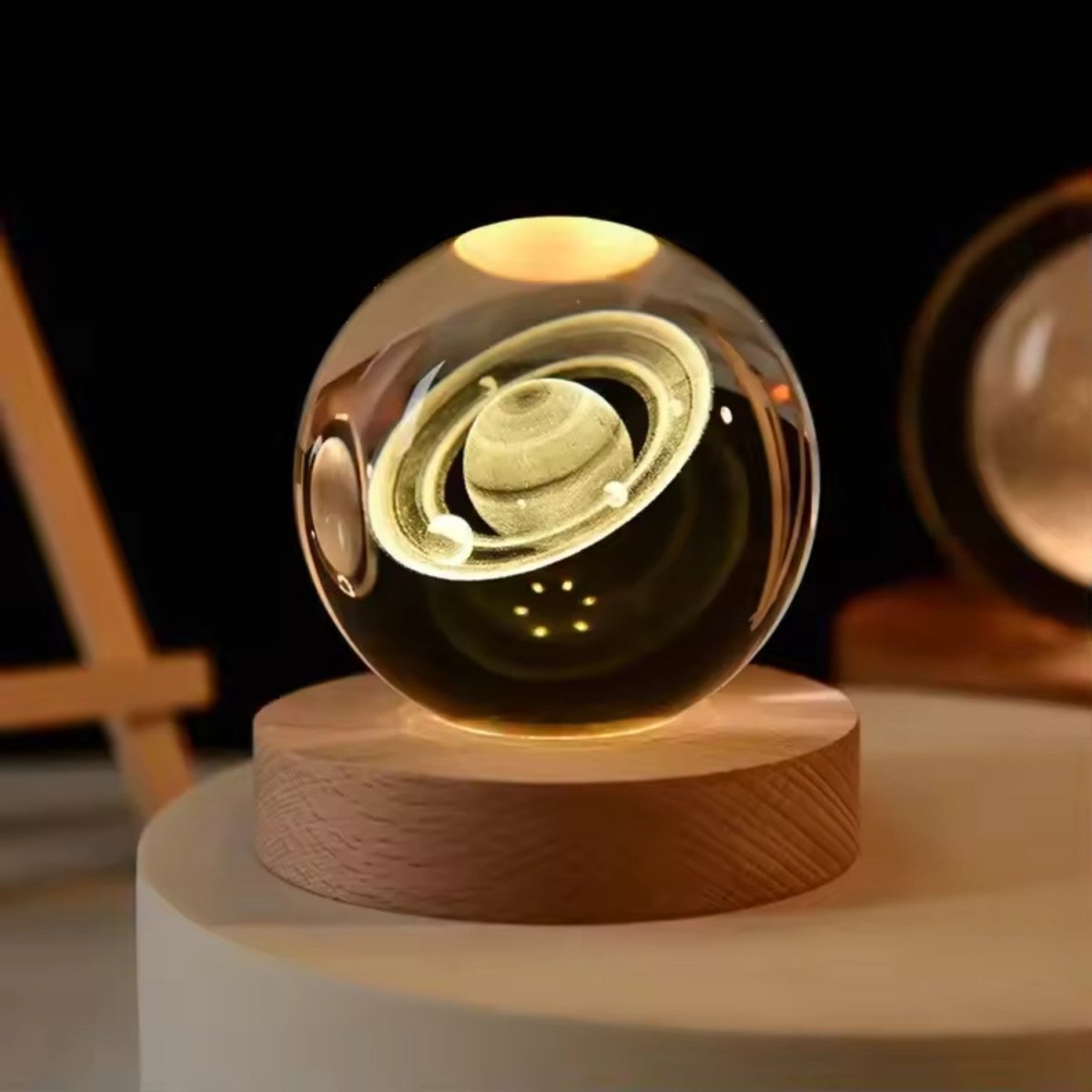 Candeeiro de Noite Cristal Universo 3D - Candeeiro de Cabeceira - Vessa