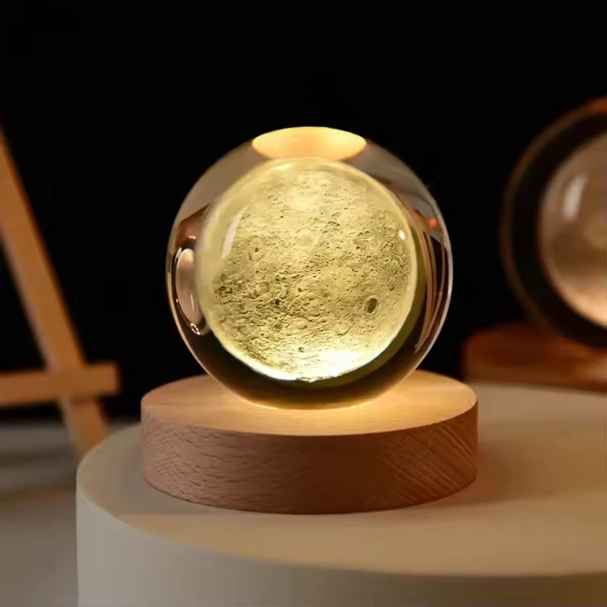 Candeeiro de Noite Cristal Universo 3D - Candeeiro de Cabeceira - Vessa