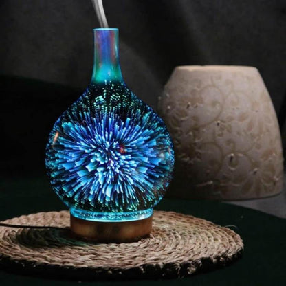 Difusor de Óleo com Luz Meteoro Efeito 3D - Difusor de Óleo Essencial - Vessa