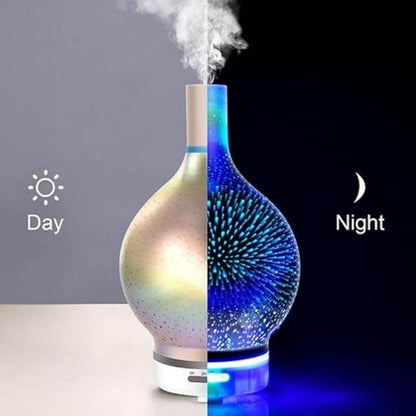 Difusor de Óleo com Luz Meteoro Efeito 3D - Difusor de Óleo Essencial - Vessa