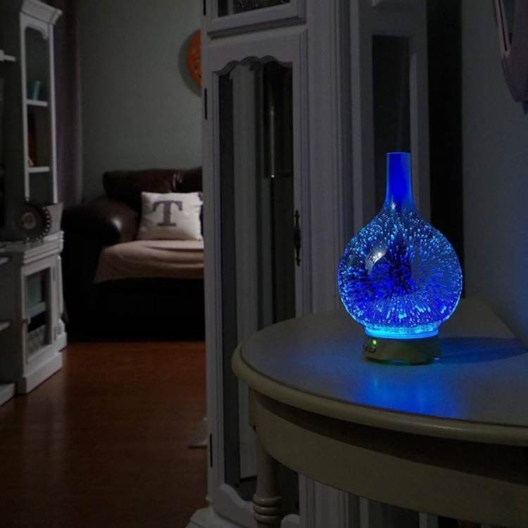 Difusor de Óleo com Luz Meteoro Efeito 3D - Difusor de Óleo Essencial - Vessa