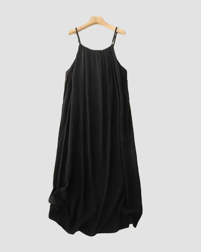 Vestido Feminino de Algodão com Costas Abertas Ajustáveis