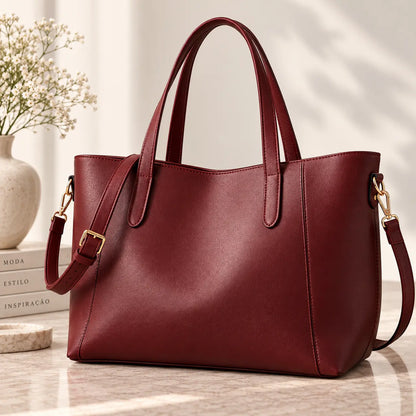 Mala de Ombro Elegante em Pele com Charme Retro