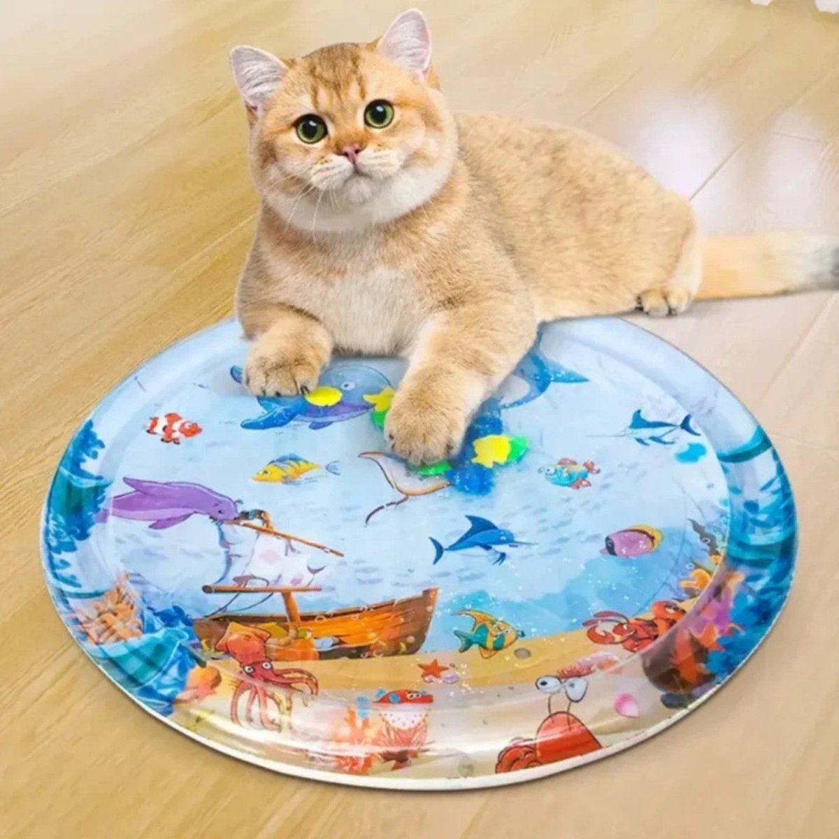 Tapete Sensorial Refrescante Aquático - Tapete Refrescante para Gato - Vessa