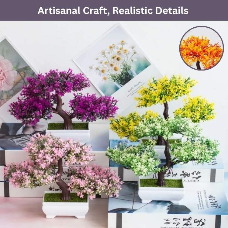 Vaso Bonsai Decorativo AuraBloom - Planta Artificial - Vessa