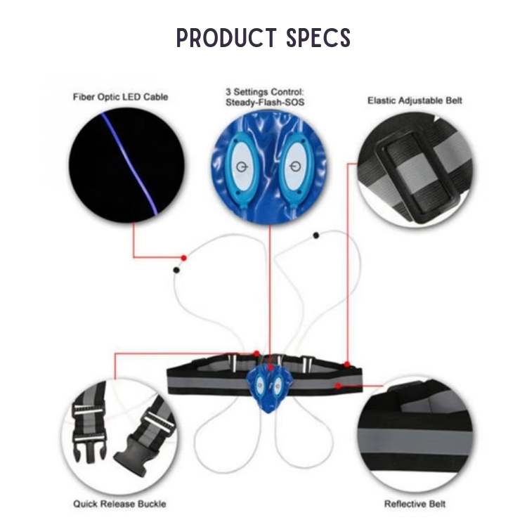 Colete de Corrida Refletor BeamPro - Colete de Corrida - Vessa