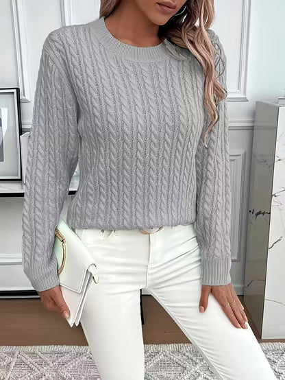 Camisola Clássica em Ponto Trançado - Camisola de Mulher - Vessa