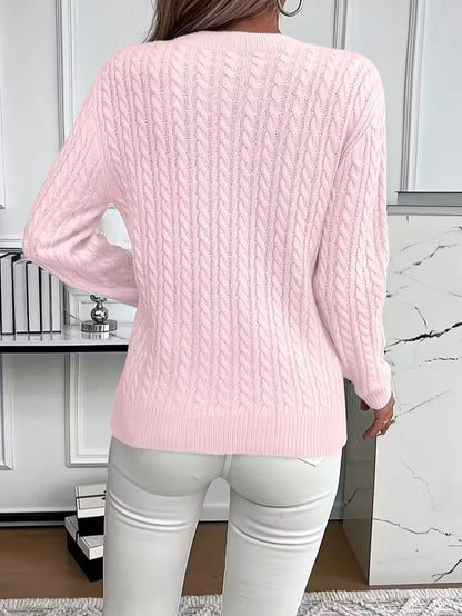 Camisola Clássica em Ponto Trançado - Camisola de Mulher - Vessa