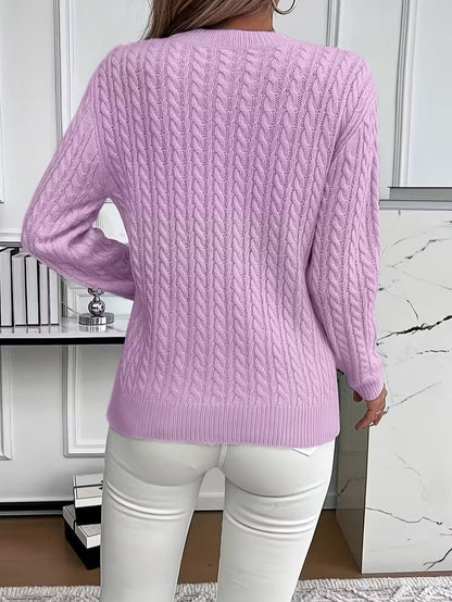 Camisola Clássica em Ponto Trançado - Camisola de Mulher - Vessa