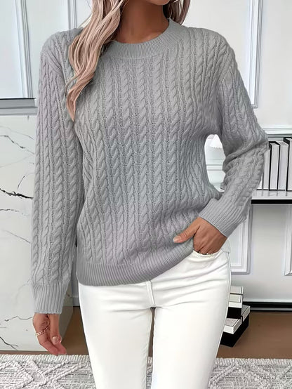 Camisola Clássica em Ponto Trançado - Camisola de Mulher - Vessa