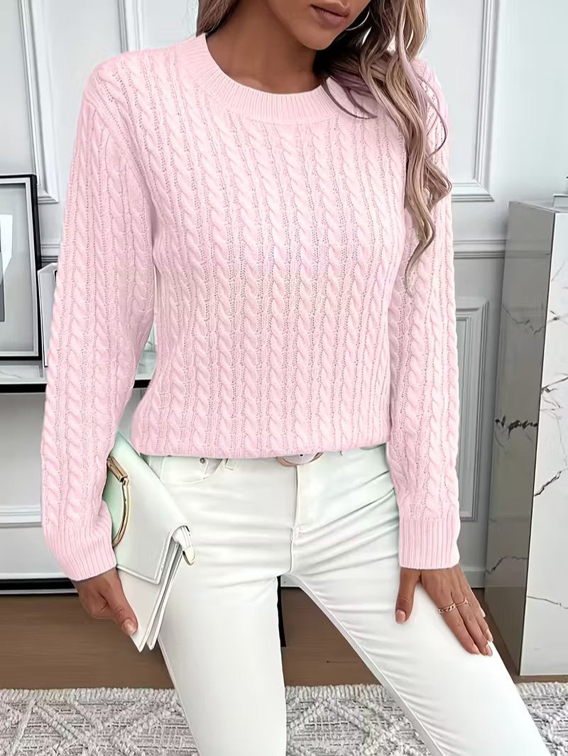 Camisola Clássica em Ponto Trançado - Camisola de Mulher - Vessa