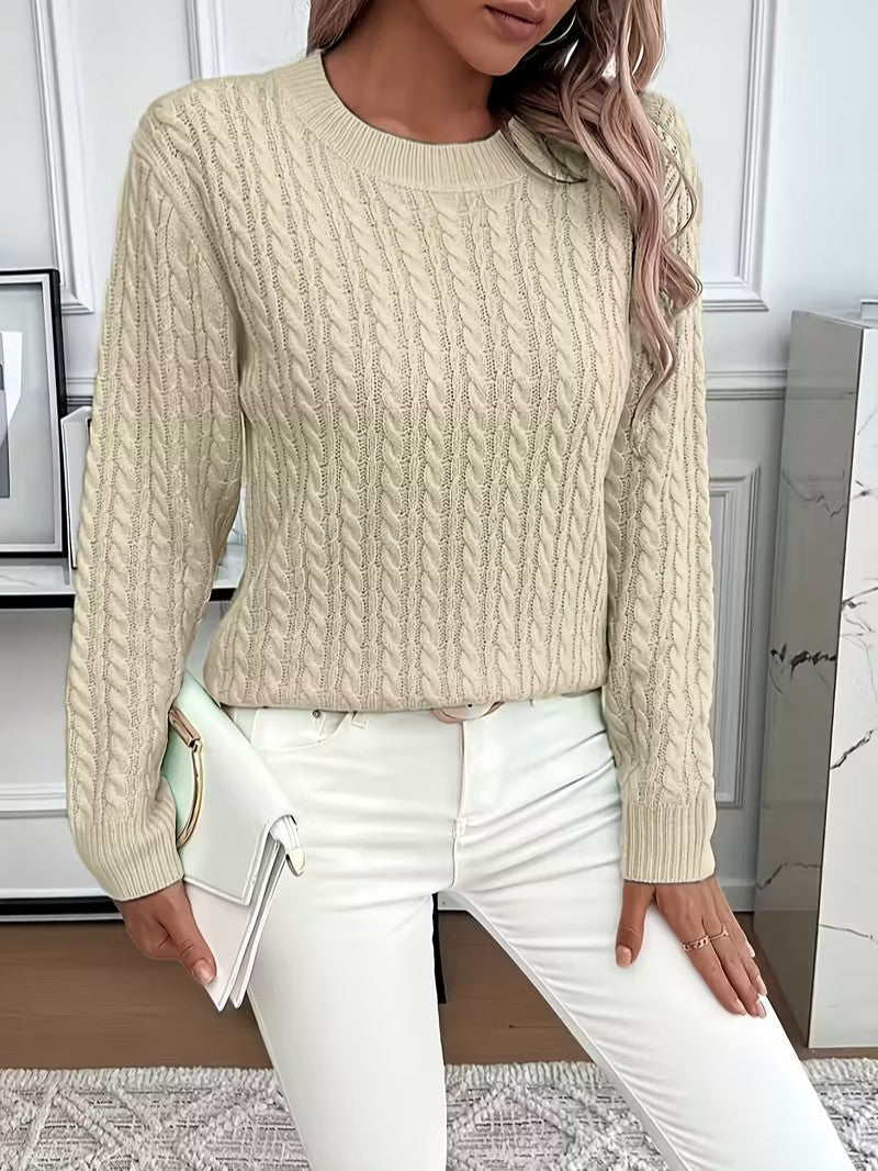 Camisola Clássica em Ponto Trançado - Camisola de Mulher - Vessa