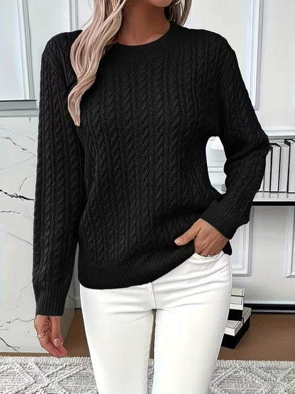 Camisola Clássica em Ponto Trançado - Camisola de Mulher - Vessa