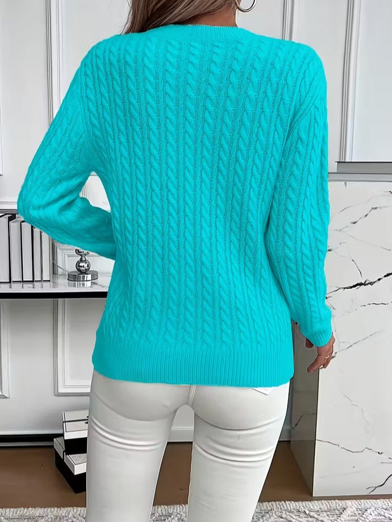 Camisola Clássica em Ponto Trançado - Camisola de Mulher - Vessa