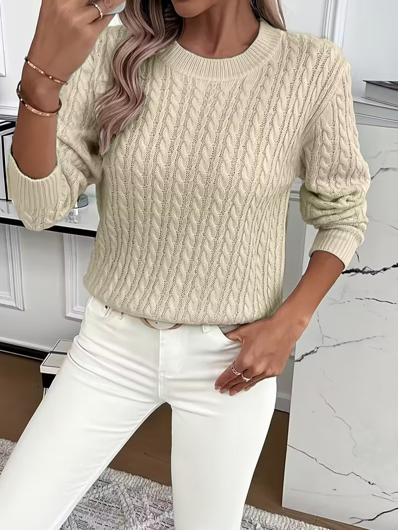 Camisola Clássica em Ponto Trançado - Camisola de Mulher - Vessa