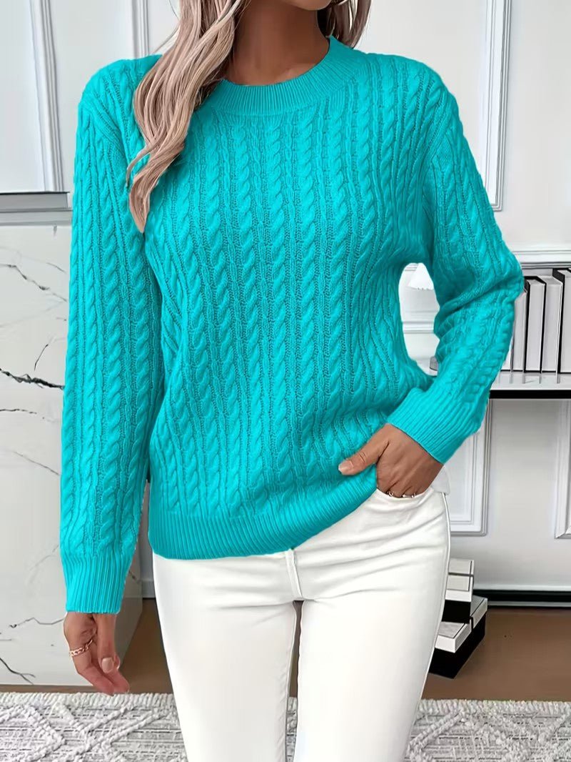 Camisola Clássica em Ponto Trançado - Camisola de Mulher - Vessa