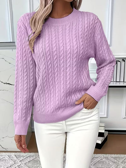 Camisola Clássica em Ponto Trançado - Camisola de Mulher - Vessa