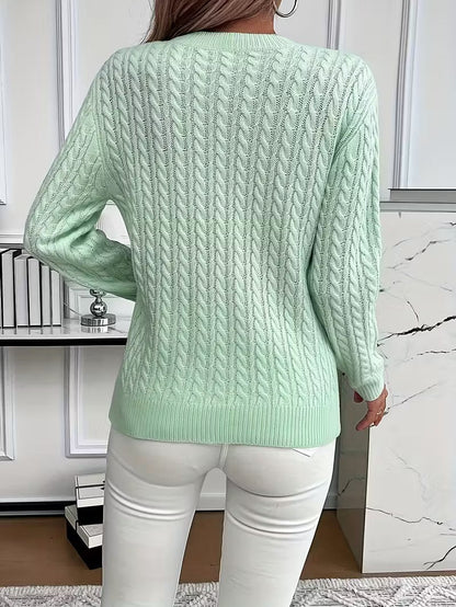 Camisola Clássica em Ponto Trançado - Camisola de Mulher - Vessa