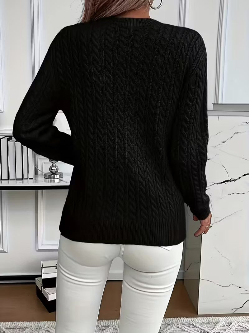 Camisola Clássica em Ponto Trançado - Camisola de Mulher - Vessa