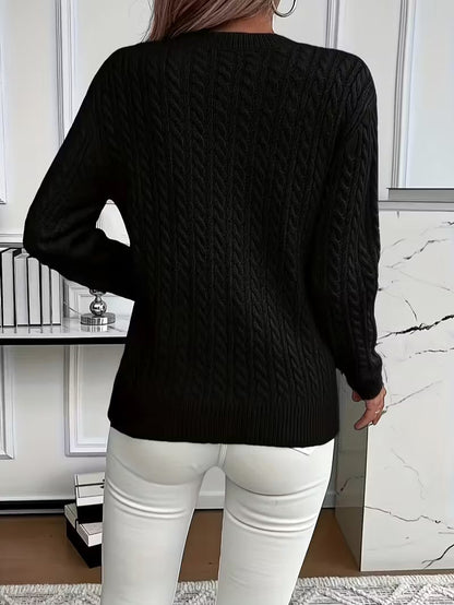 Camisola Clássica em Ponto Trançado - Camisola de Mulher - Vessa