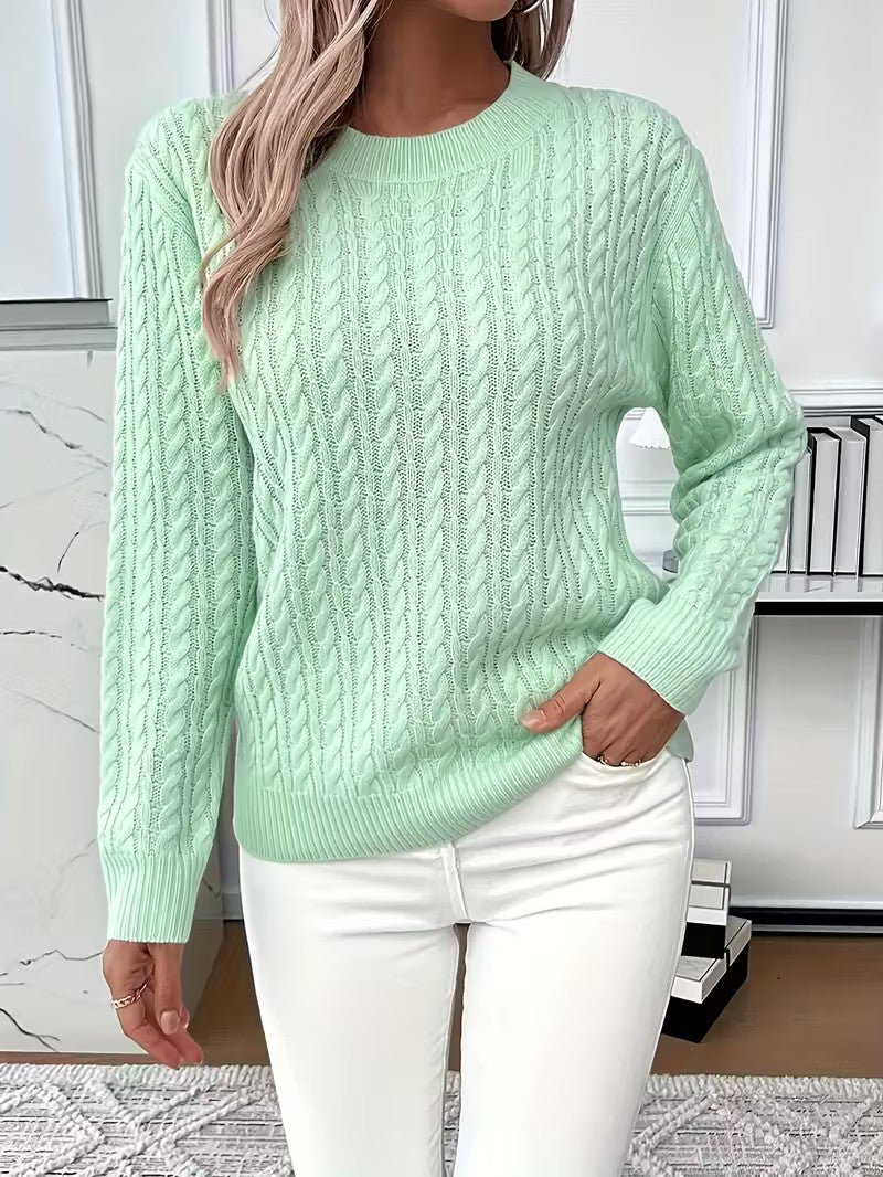 Camisola Clássica em Ponto Trançado - Camisola de Mulher - Vessa