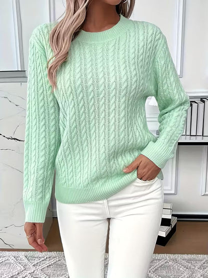 Camisola Clássica em Ponto Trançado - Camisola de Mulher - Vessa