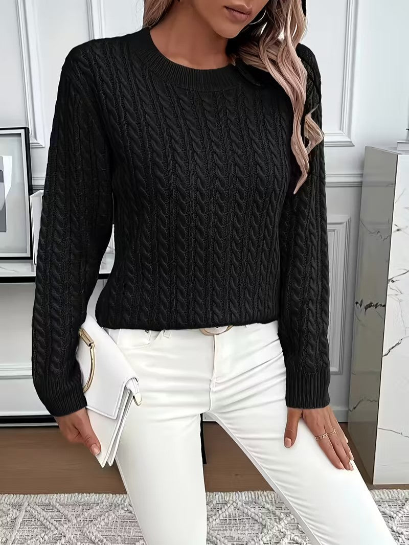 Camisola Clássica em Ponto Trançado - Camisola de Mulher - Vessa