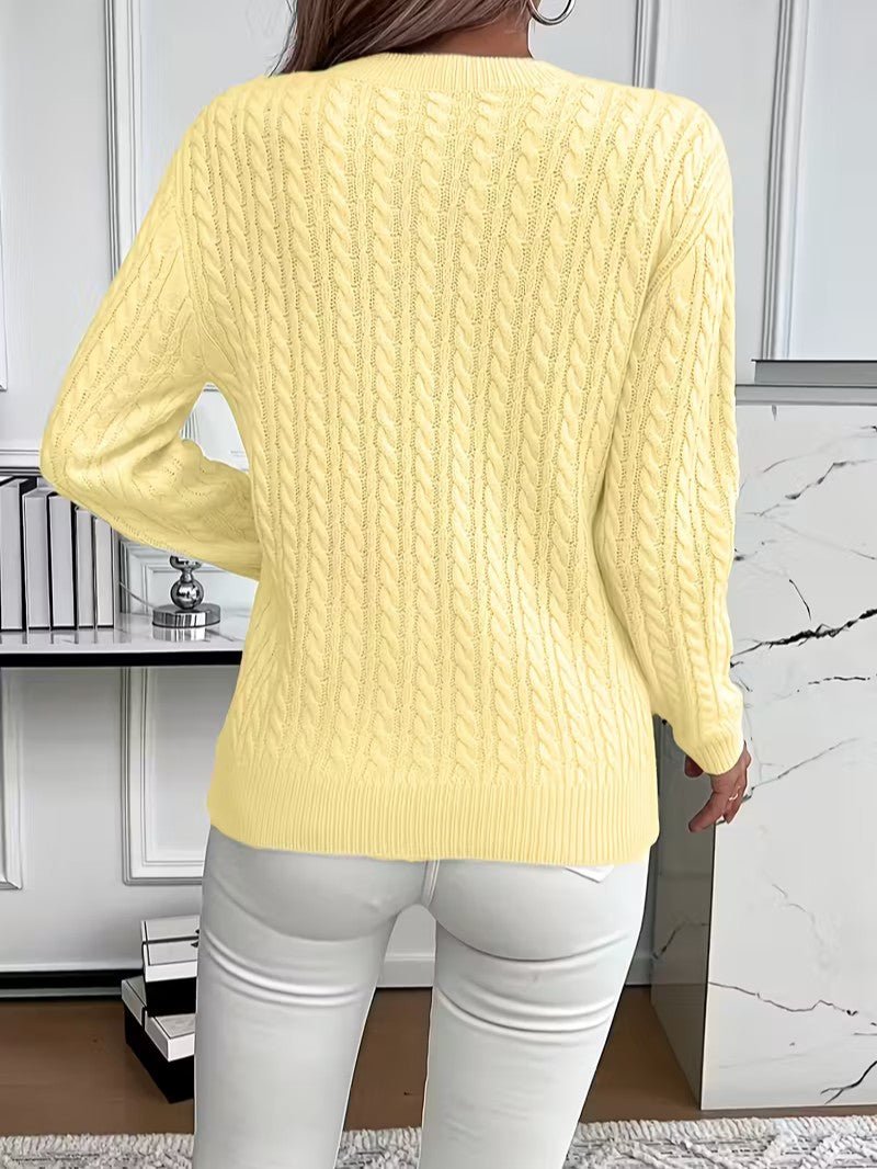 Camisola Clássica em Ponto Trançado - Camisola de Mulher - Vessa