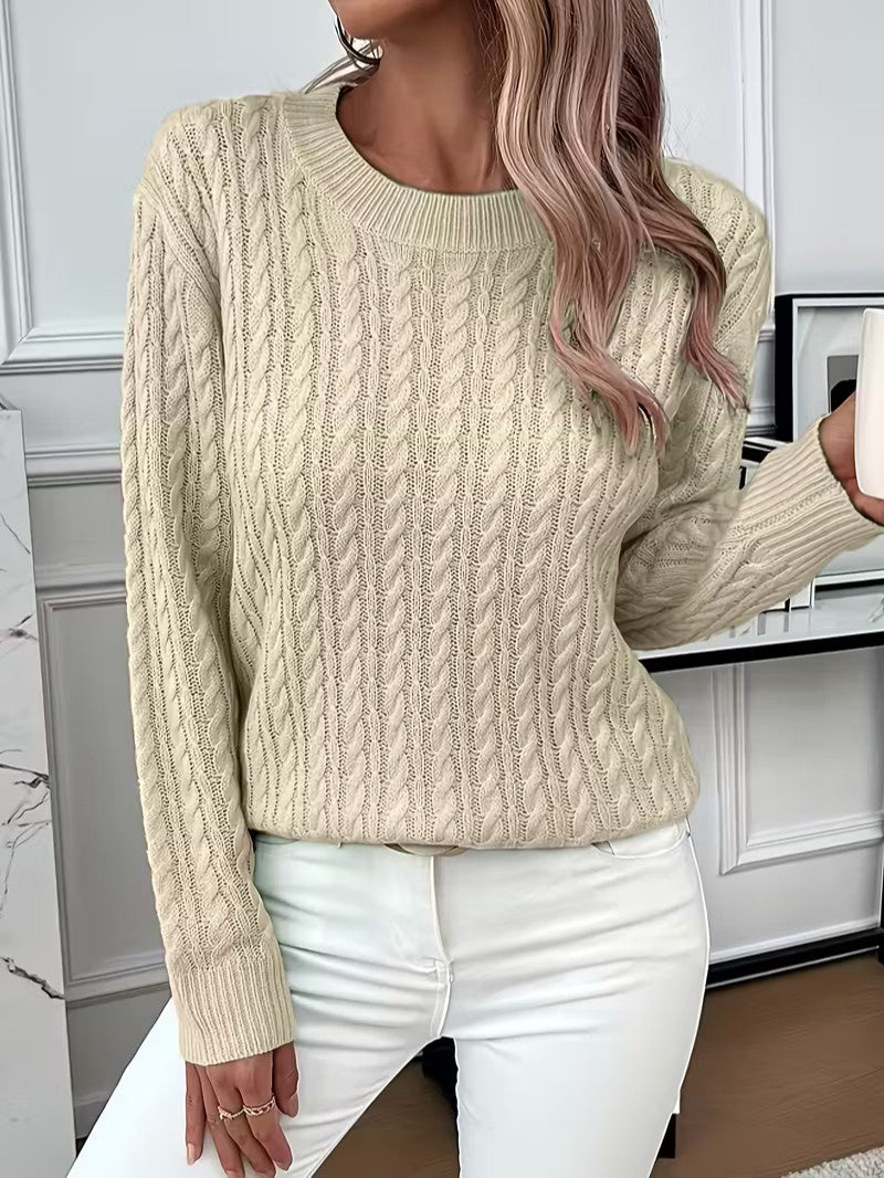 Camisola Clássica em Ponto Trançado - Camisola de Mulher - Vessa