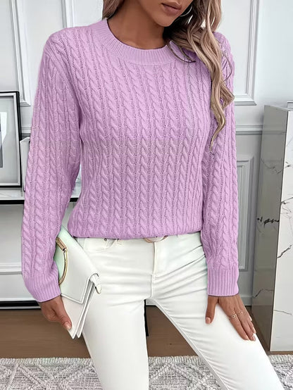 Camisola Clássica em Ponto Trançado - Camisola de Mulher - Vessa
