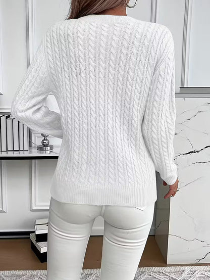Camisola Clássica em Ponto Trançado - Camisola de Mulher - Vessa