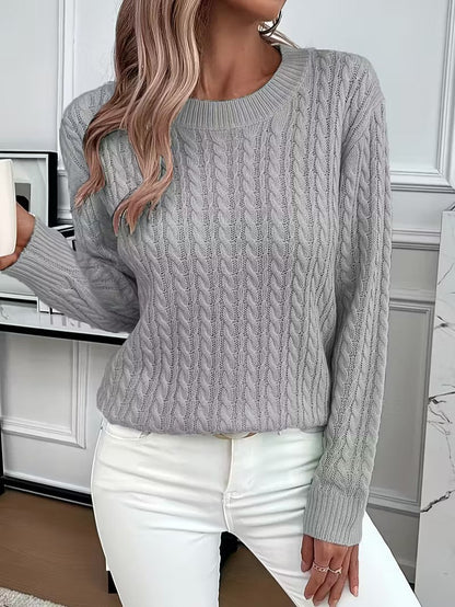 Camisola Clássica em Ponto Trançado - Camisola de Mulher - Vessa