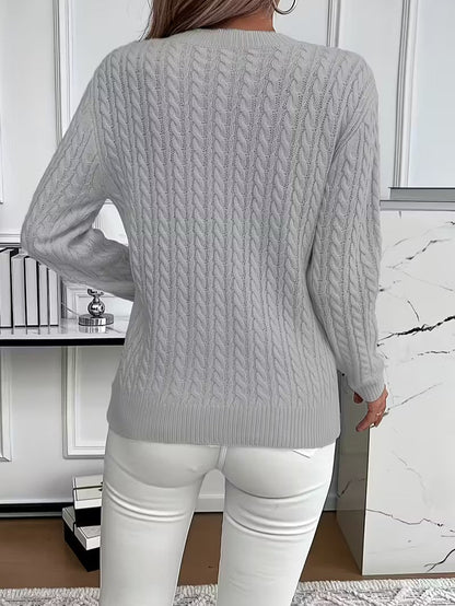 Camisola Clássica em Ponto Trançado - Camisola de Mulher - Vessa