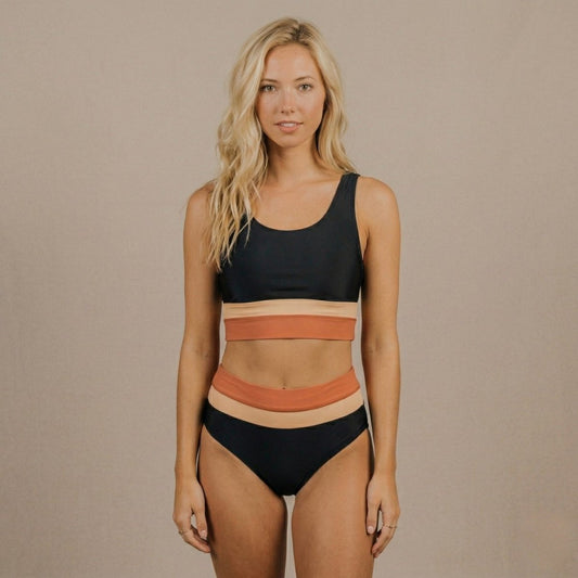 Conjunto de Bikini Color Block com Recorte - Conjunto de Bikini - Vessa