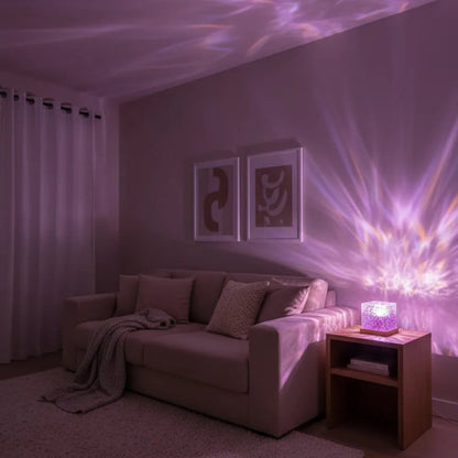 Candeeiro LED Cubo de Cristal - Candeeiro de Mesa - Vessa