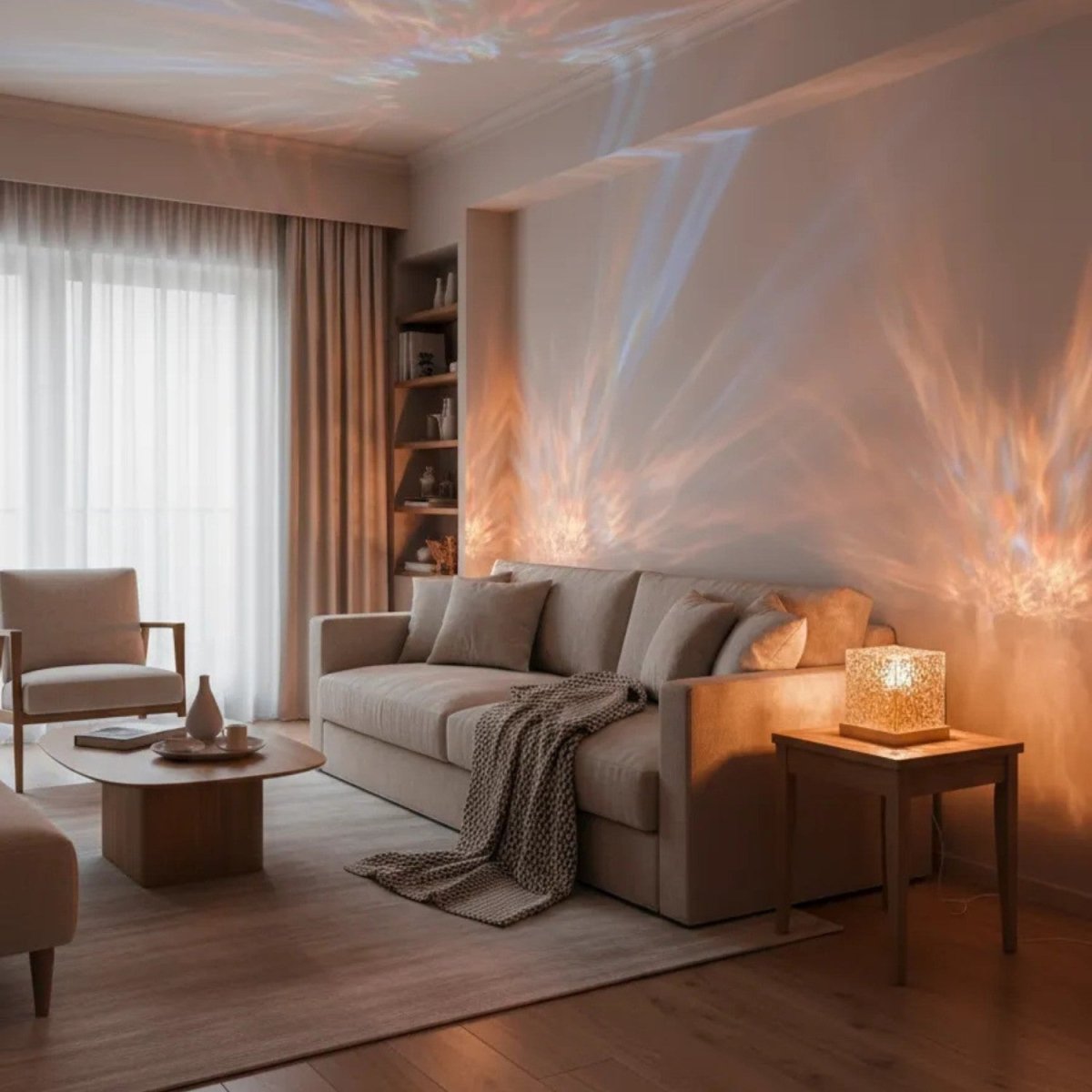 Candeeiro LED Cubo de Cristal - Candeeiro de Mesa - Vessa